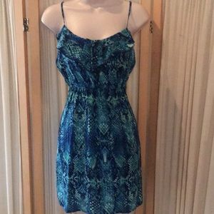 NWT rue 21Adorable snake skin ruffled sundress